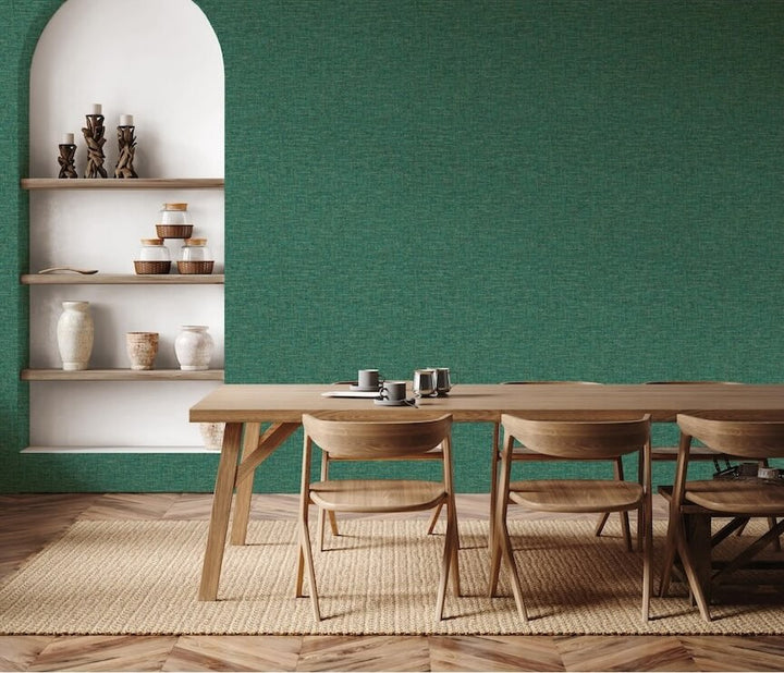 Esselle Artisan Weave Emerald Wallpaper