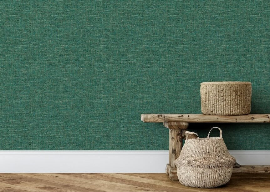 Papier peint Arthouse Artisan Weave Emerald