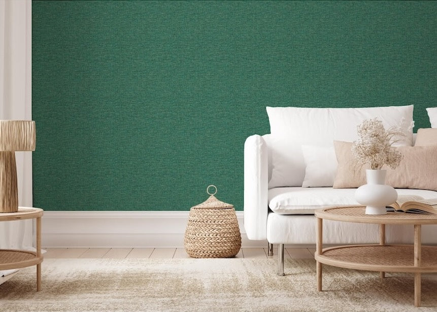 Esselle Artisan Weave Emerald Wallpaper