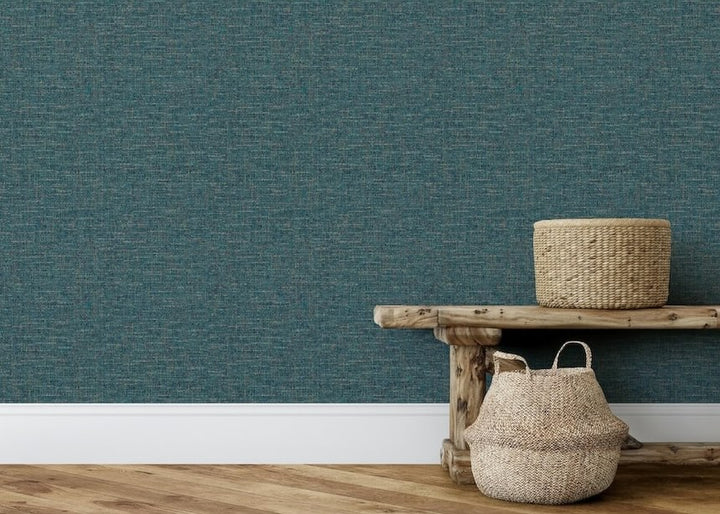 Papier peint bleu marine Arthouse Artisan Weave