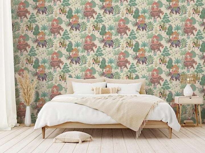 Esselle Emperor's Garden Stone Multicoloured Wallpaper