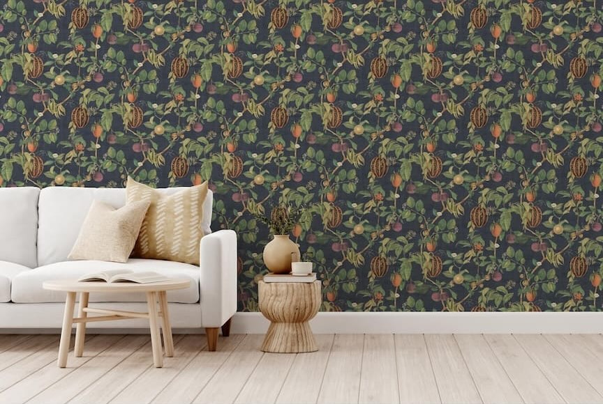 Esselle Tropic House Navy Wallpaper