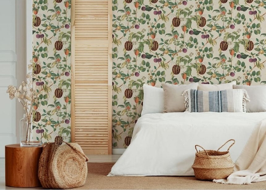 Esselle Tropic House Parchment/Green Wallpaper