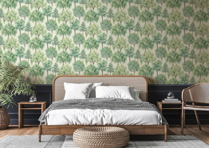 Esselle Whispering Willow Ivory / Green Wallpaper