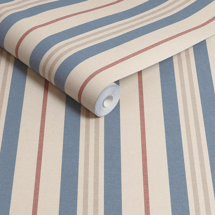 Joules Grove Stripe Pink & Blue Wallpaper