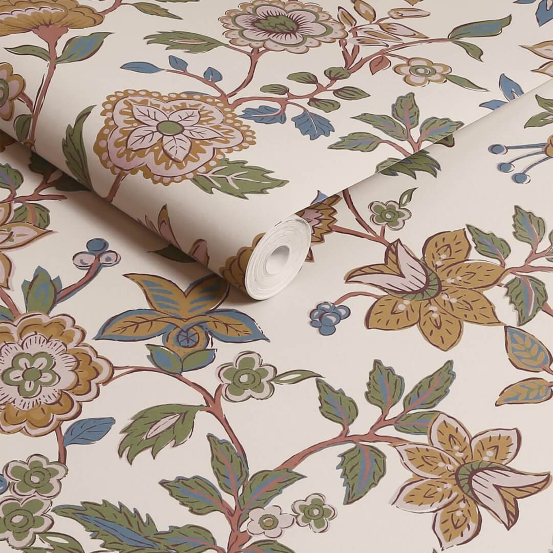 Joules Scot Floral Cream & Multi Wallpaper