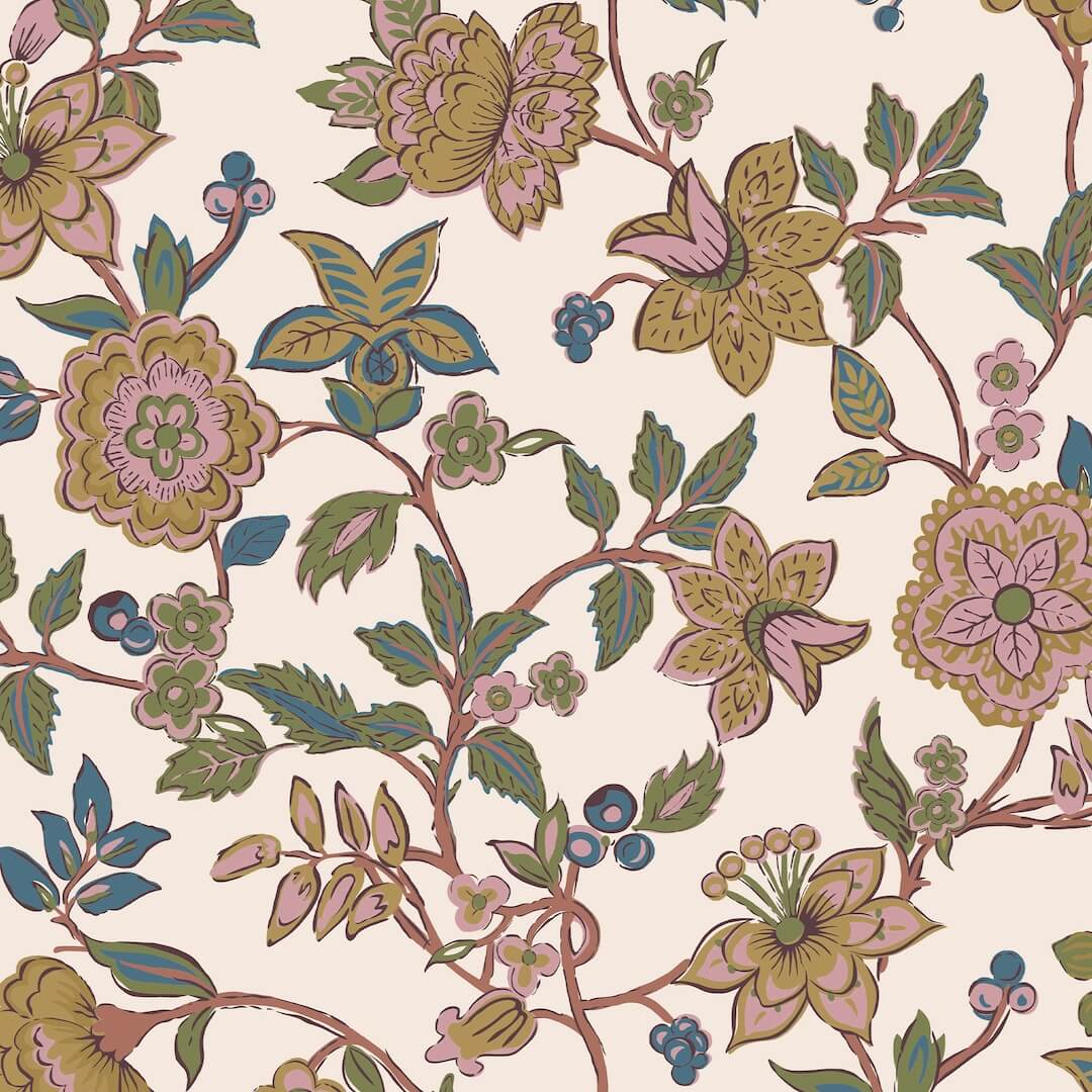 Joules Scot Floral Cream & Multi Wallpaper