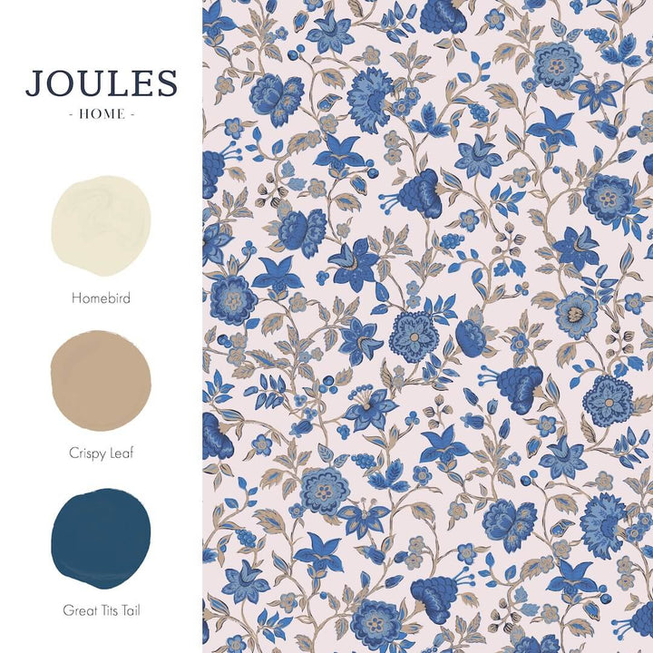 Joules Trailing Scot Cream & Blue Wallpaper