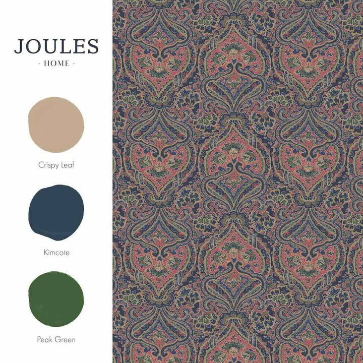 Joules Opulent Paisley Print Navy / Multi Wallpaper