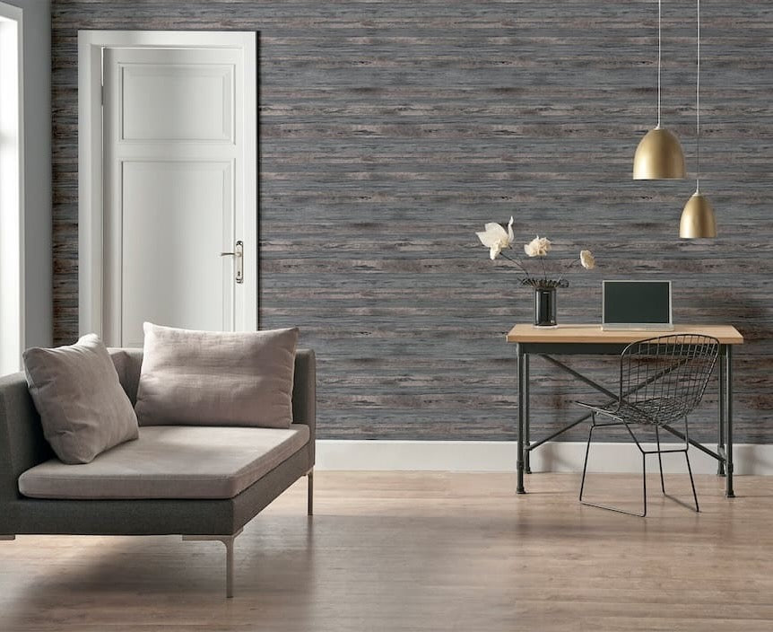 Arthouse Sahara Charcoal/Rose Gold Wallpaper