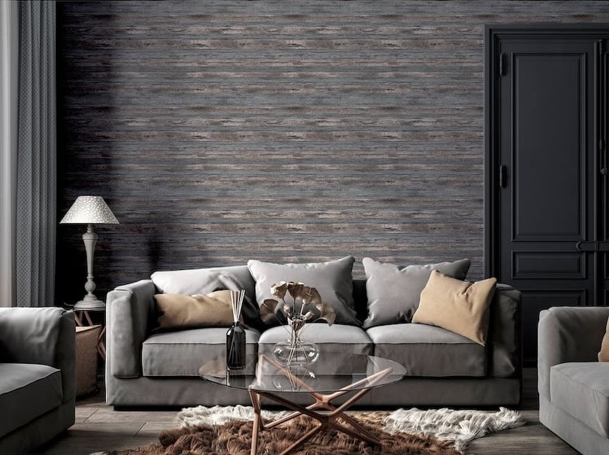 Arthouse Sahara Charcoal/Rose Gold Wallpaper