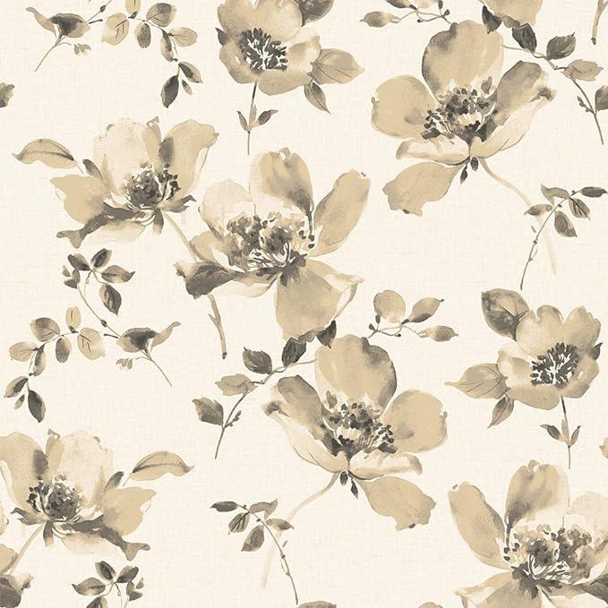 FD22041-Debona-Amelia Linen Water Colour Floral Wallpaper-Decor Warehouse