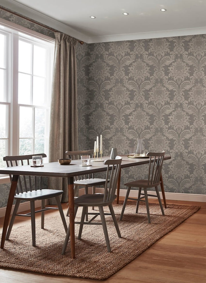 119970-Graham & Brown-Archive Damask Taupe Wallpaper-Decor Warehouse