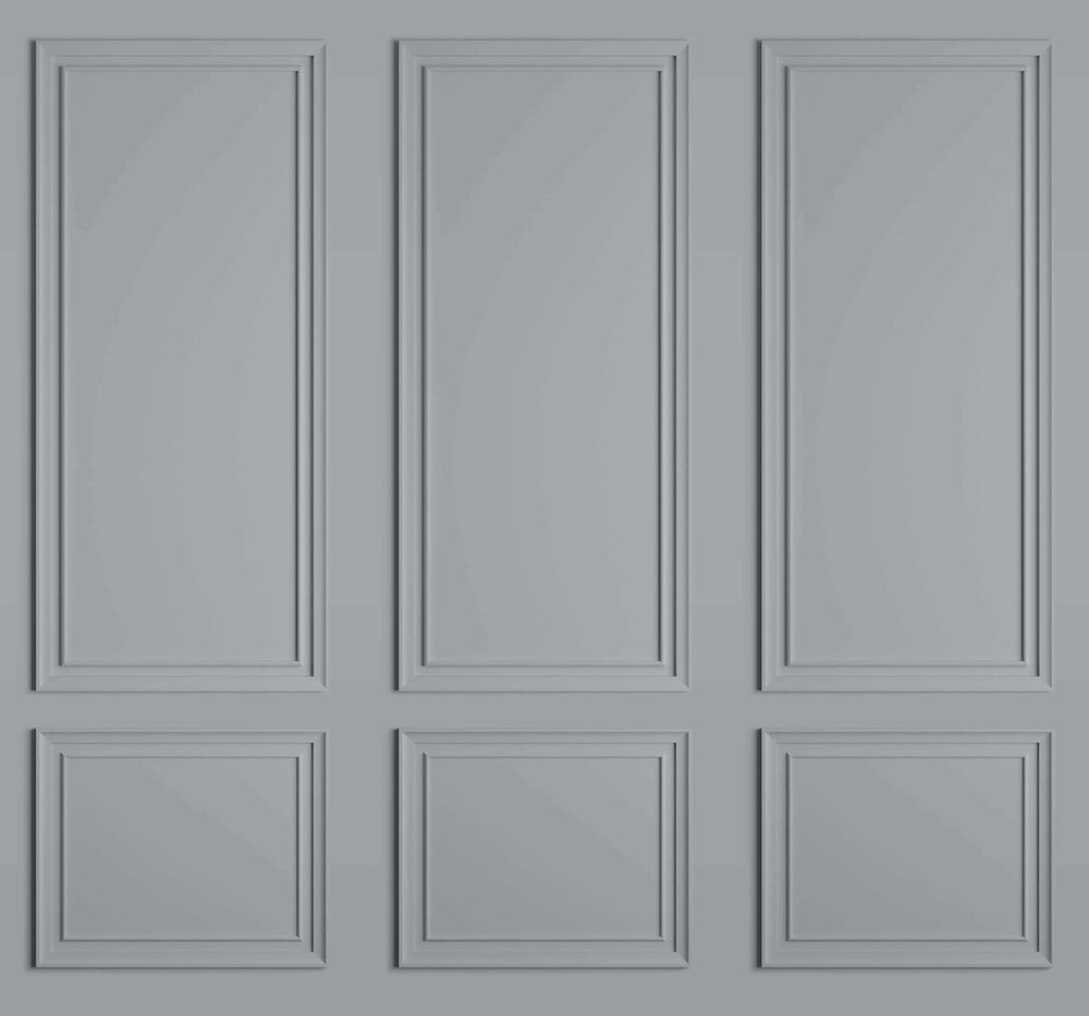 127106FXST - Graham & Brown - Art for the Home Stately Panel Grey Mural - Decor Warehouse