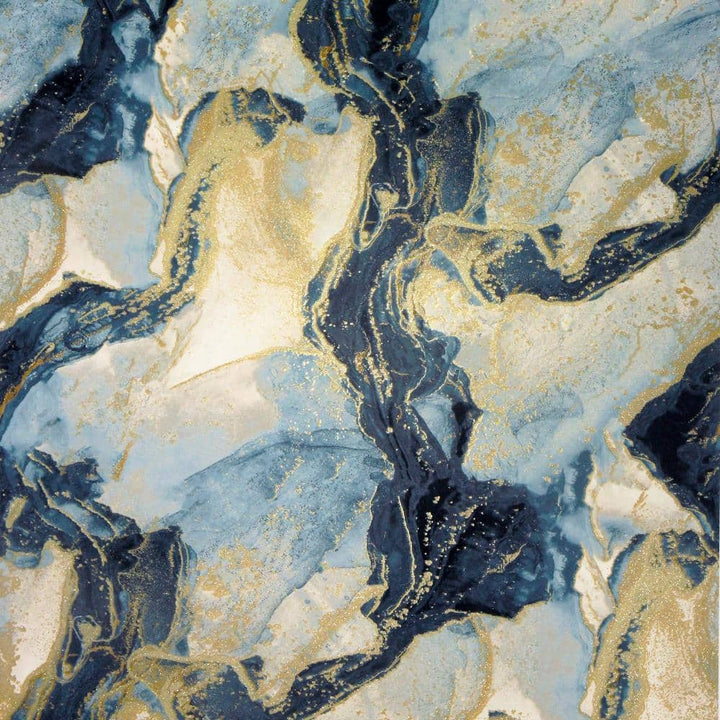 693404 - Arthouse - Arthouse Abstract Marble Teal/Gold Wallpaper - Decor Warehouse