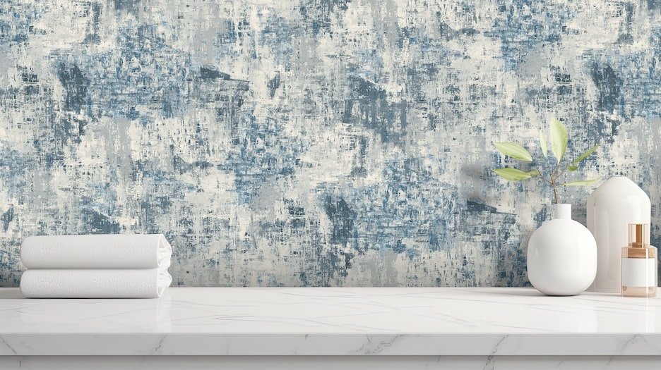 100192AH - Arthouse - Arthouse Abstract Texture Blue Wallpaper - Decor Warehouse