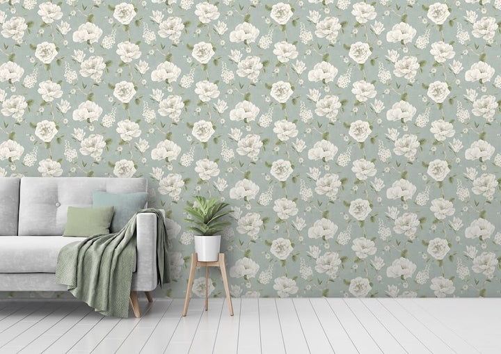 100183AH - Arthouse - Arthouse Ashley Floral Sage Wallpaper - Decor Warehouse