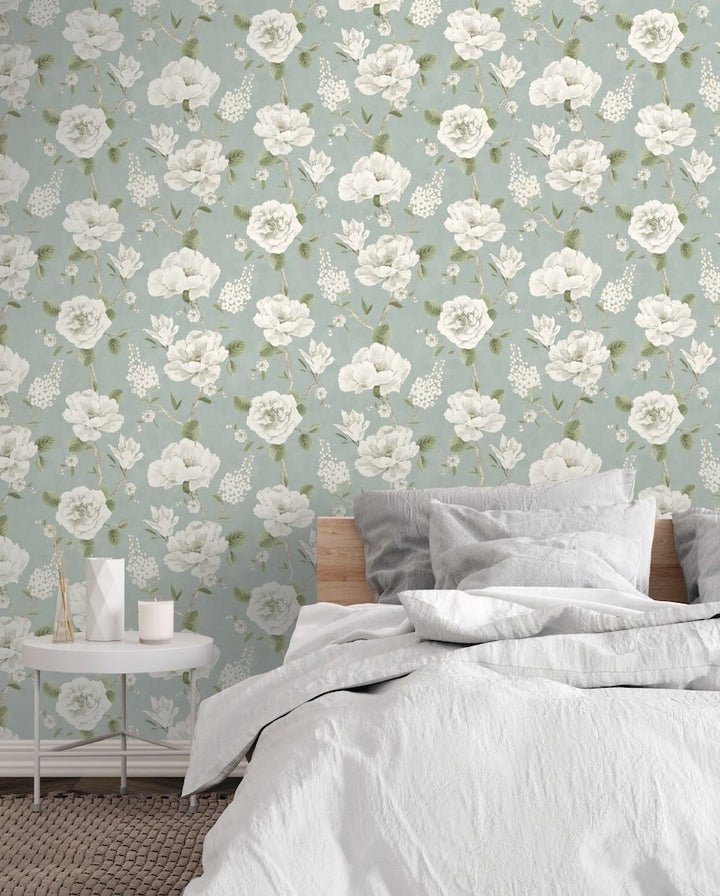 100183AH - Arthouse - Arthouse Ashley Floral Sage Wallpaper - Decor Warehouse