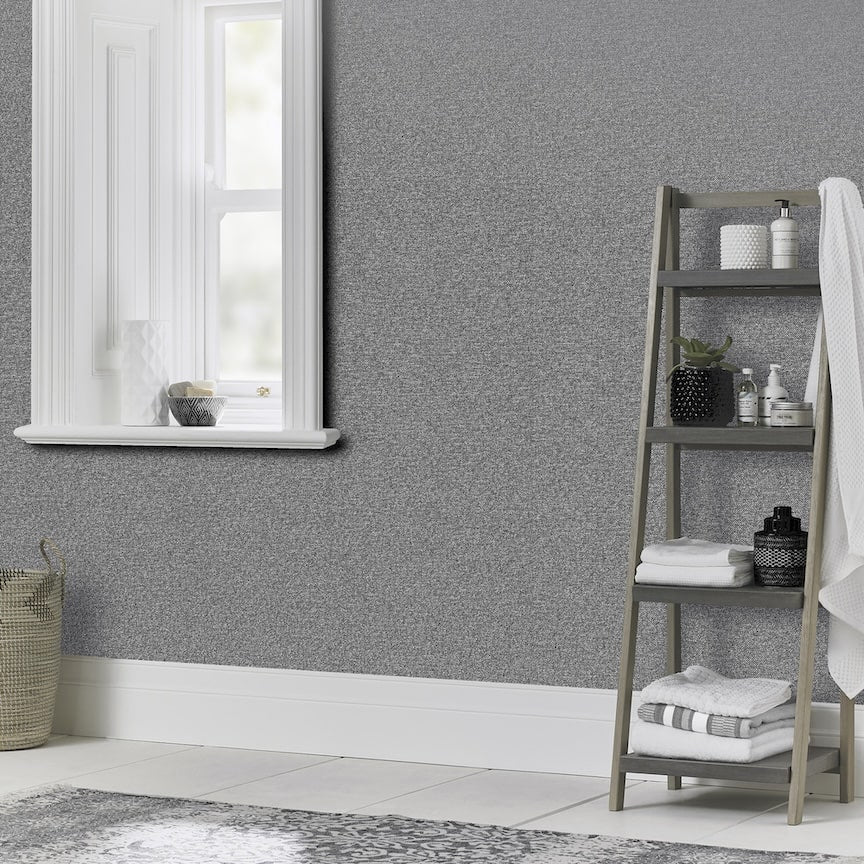 921201 - Arthouse - Arthouse Calico Plain Gunmetal Wallpaper - Decor Warehouse