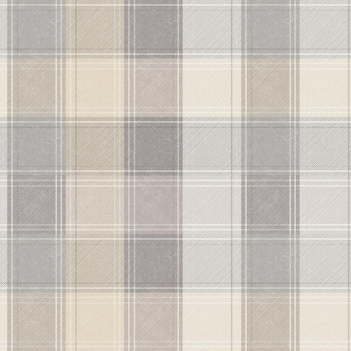 901902 - Arthouse - Arthouse Country Check Grey Wallpaper - Decor Warehouse