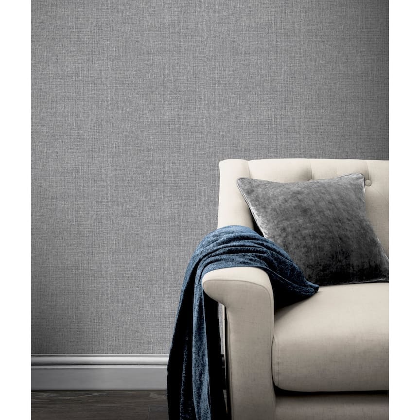 295000 - Arthouse - Arthouse Country Plain Charcoal Wallpaper - Decor Warehouse