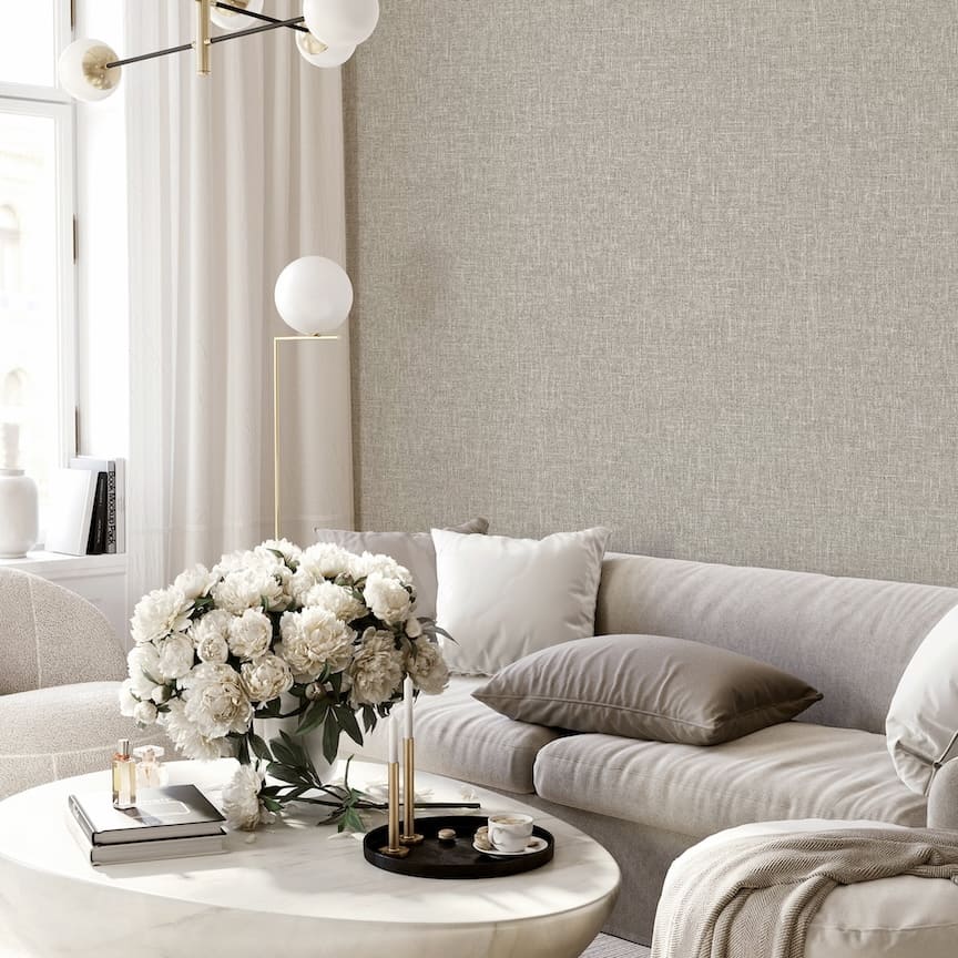 295003 - Arthouse - Arthouse Country Plain Taupe Wallpaper - Decor Warehouse