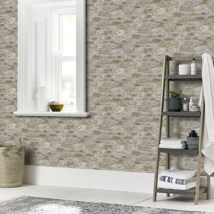 696500 - Arthouse - Arthouse Country Stone Wallpaper - Decor Warehouse