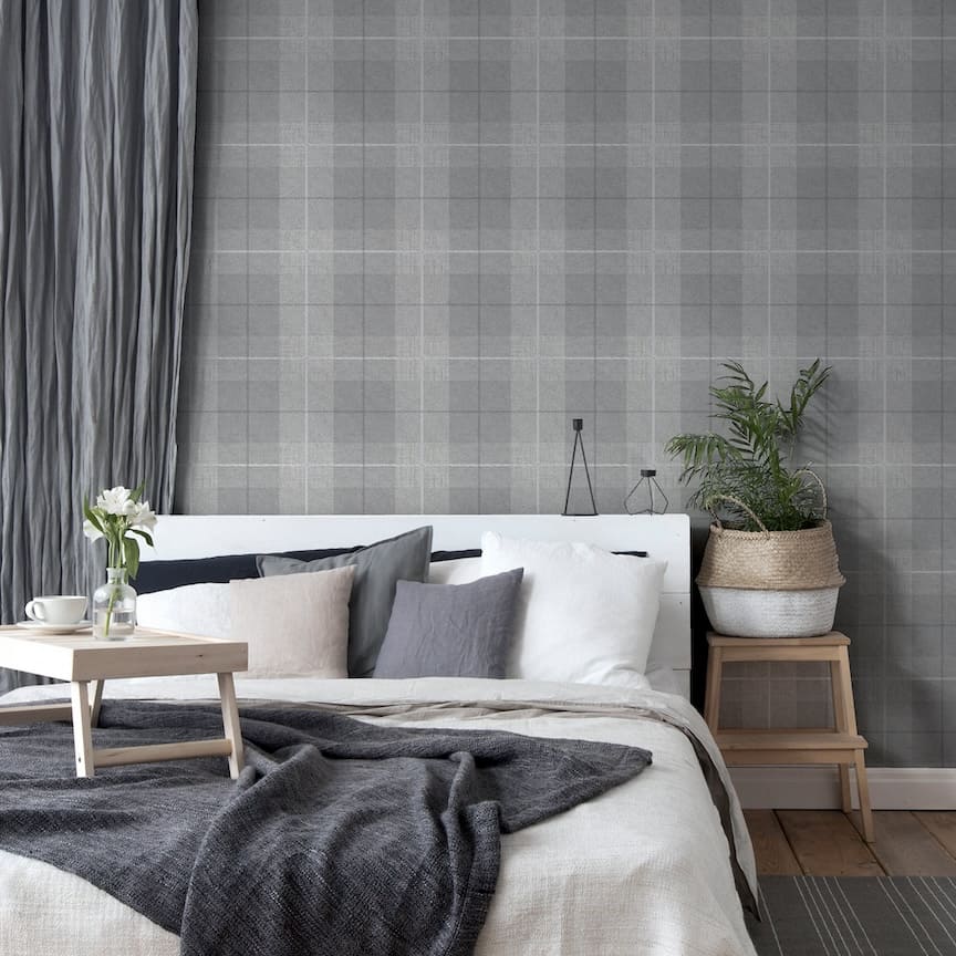 294901 - Arthouse - Arthouse Country Tartan Grey Wallpaper - Decor Warehouse