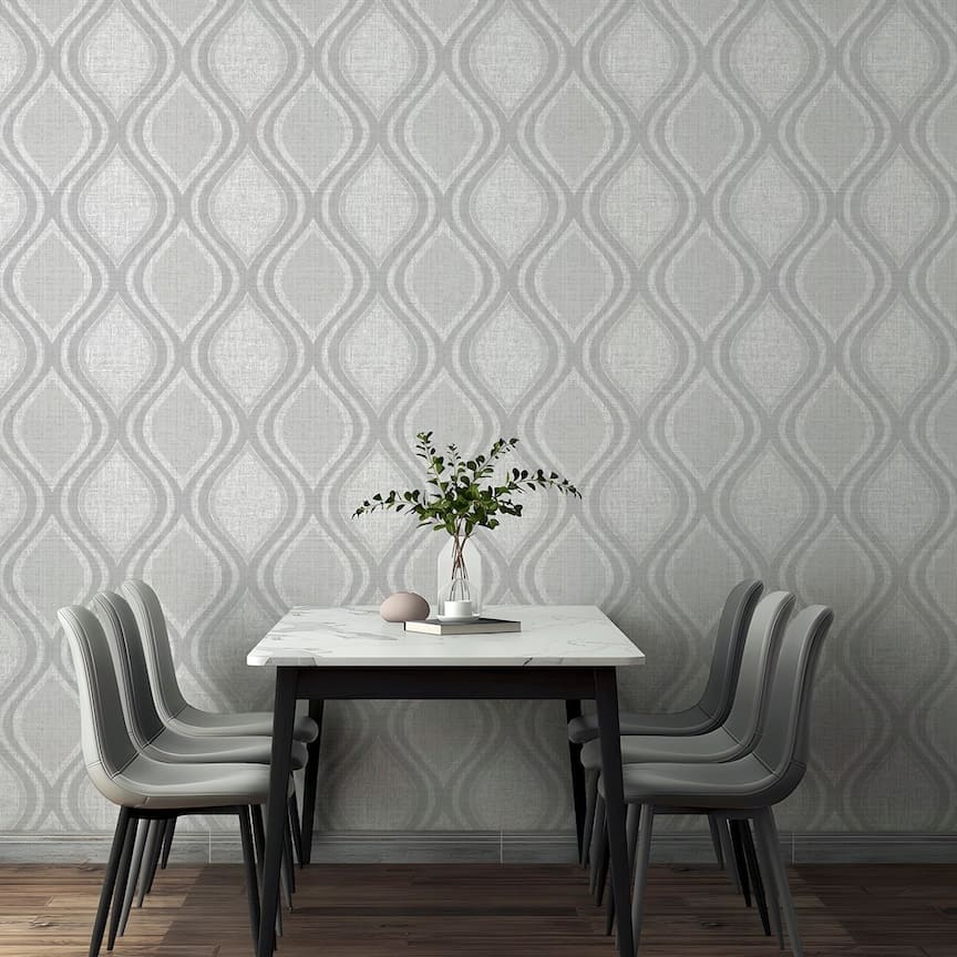 295101 - Arthouse - Arthouse Curve Grey Wallpaper - Decor Warehouse