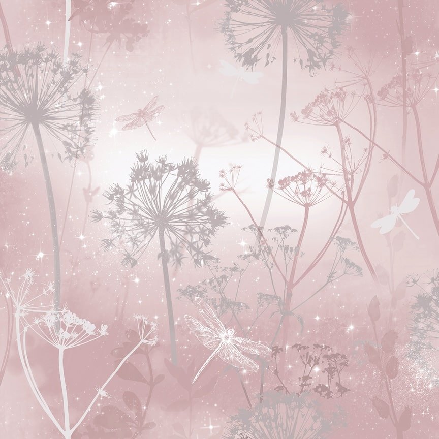 692305 - Arthouse - Arthouse Damselfly Blush Wallpaper - Decor Warehouse