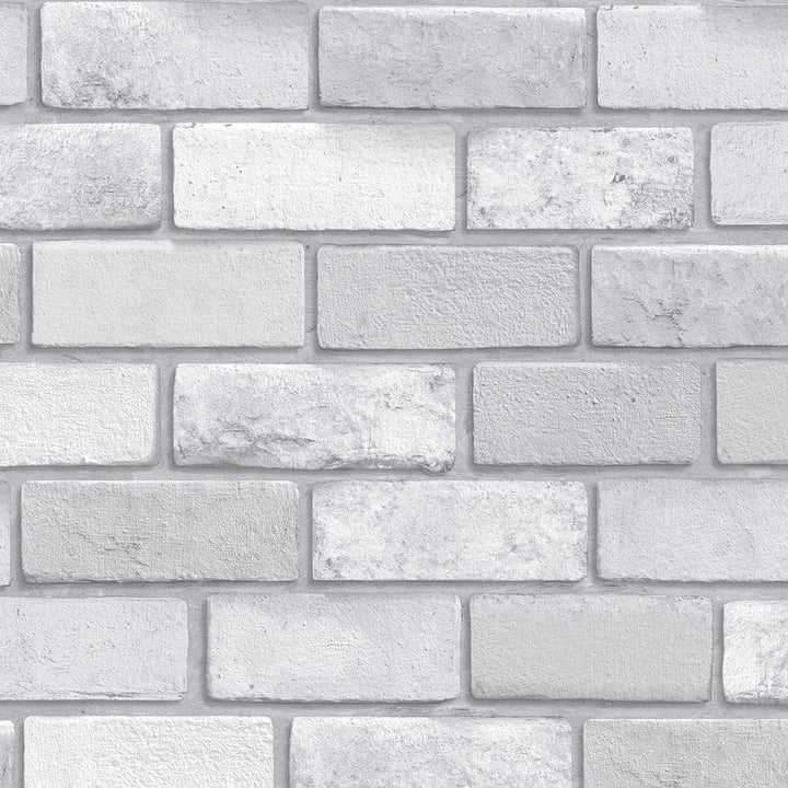 669401 - Arthouse - Arthouse Diamond Brick Silver Wallpaper - Decor Warehouse