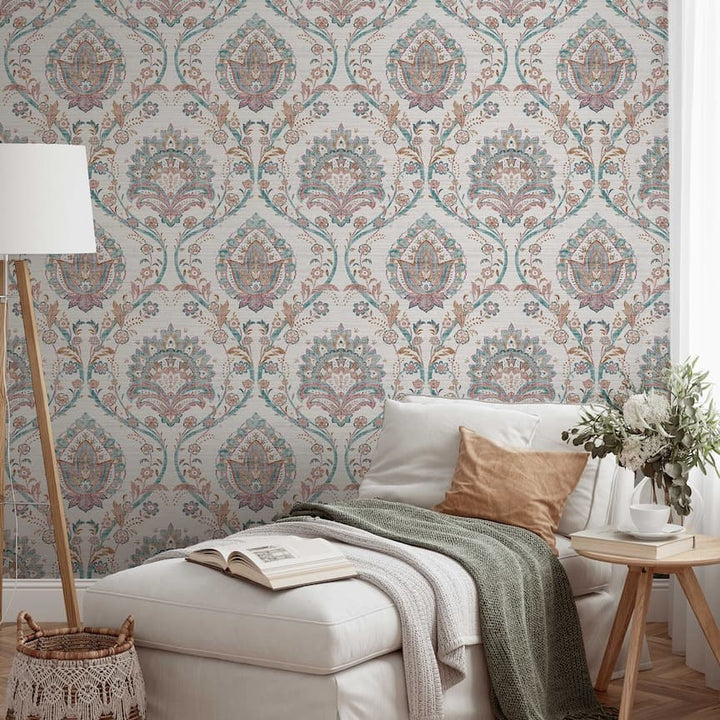 296909 - Arthouse - Arthouse Fantastical Damask Multi Wallpaper - Decor Warehouse