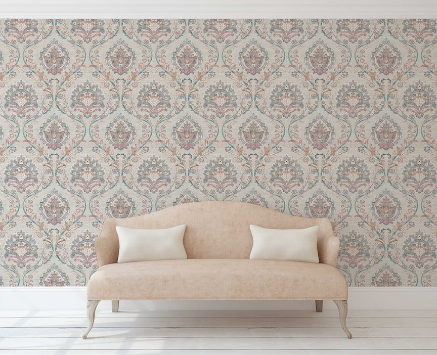 296909 - Arthouse - Arthouse Fantastical Damask Multi Wallpaper - Decor Warehouse