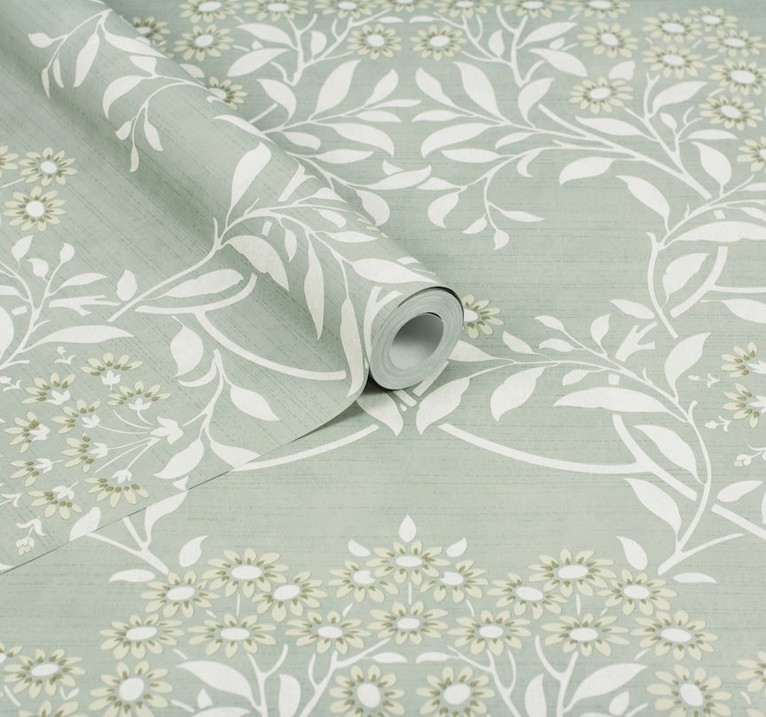 100195AH - Arthouse - Arthouse Floral Trail Sage Wallpaper - Decor Warehouse