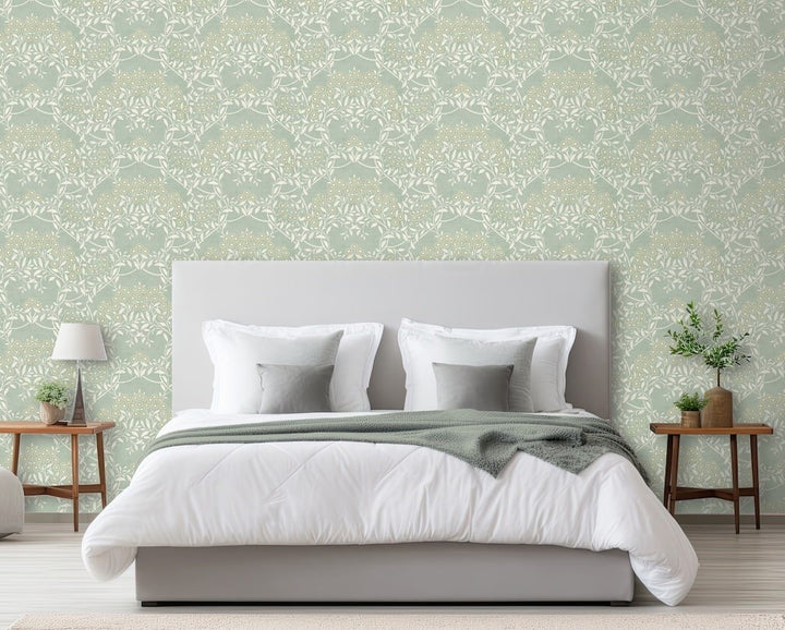 100195AH - Arthouse - Arthouse Floral Trail Sage Wallpaper - Decor Warehouse