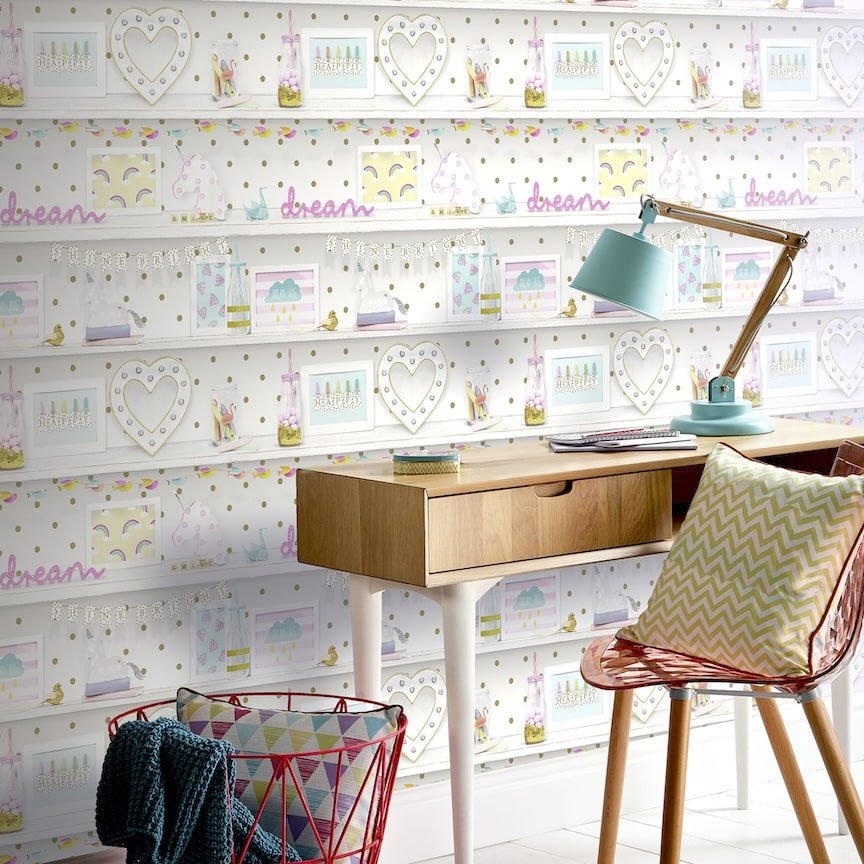 696004 - Arthouse - Arthouse Girl's Life Multi Wallpaper - Decor Warehouse