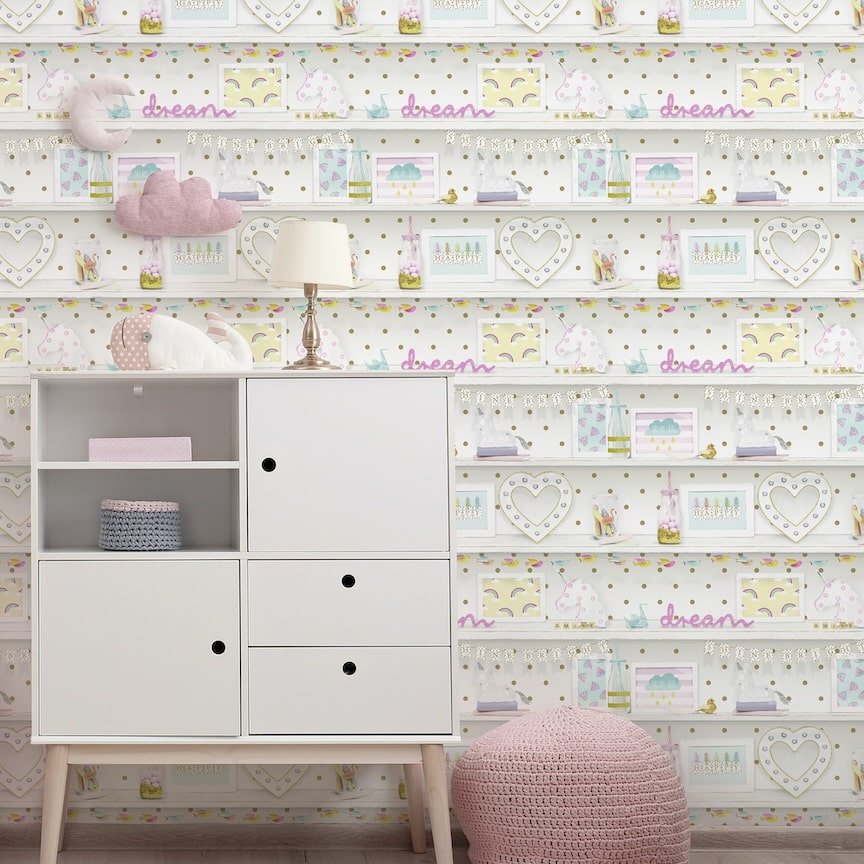 696004 - Arthouse - Arthouse Girl's Life Multi Wallpaper - Decor Warehouse