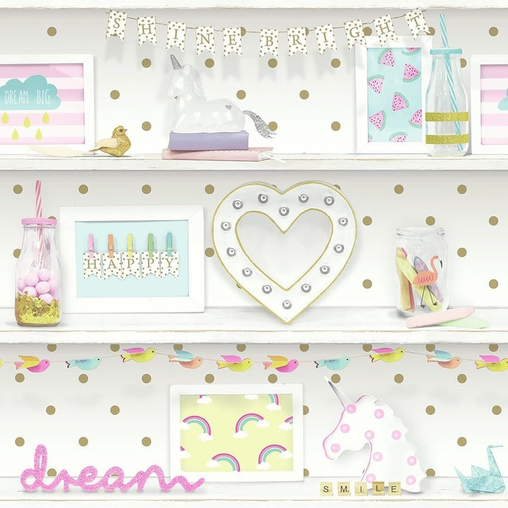 696004 - Arthouse - Arthouse Girl's Life Multi Wallpaper - Decor Warehouse