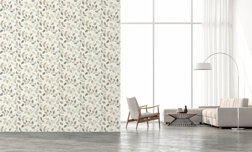 925405 - Arthouse - Arthouse Japandi Leaf Trail Natural Wallpaper - Decor Warehouse