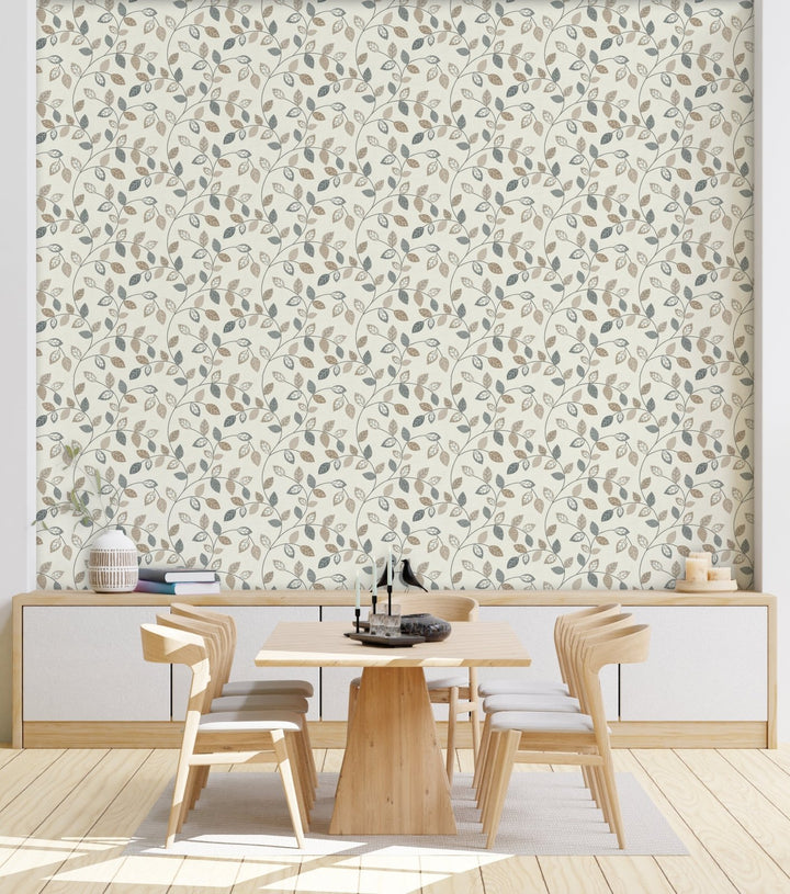 925405 - Arthouse - Arthouse Japandi Leaf Trail Natural Wallpaper - Decor Warehouse