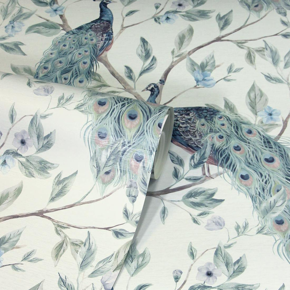 923708 - Arthouse - Arthouse Keeka Bird Blue Wallpaper - Decor Warehouse