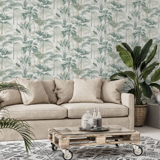 922908 - Arthouse - Arthouse King Palm Green Wallpaper - Decor Warehouse