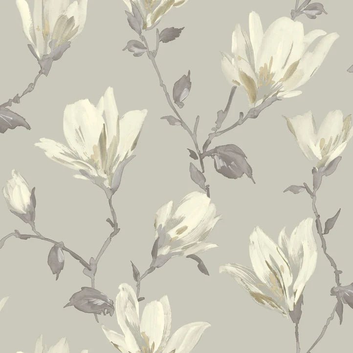 925005 - Arthouse - Arthouse Lily Natural Floral Wallpaper - Decor Warehouse