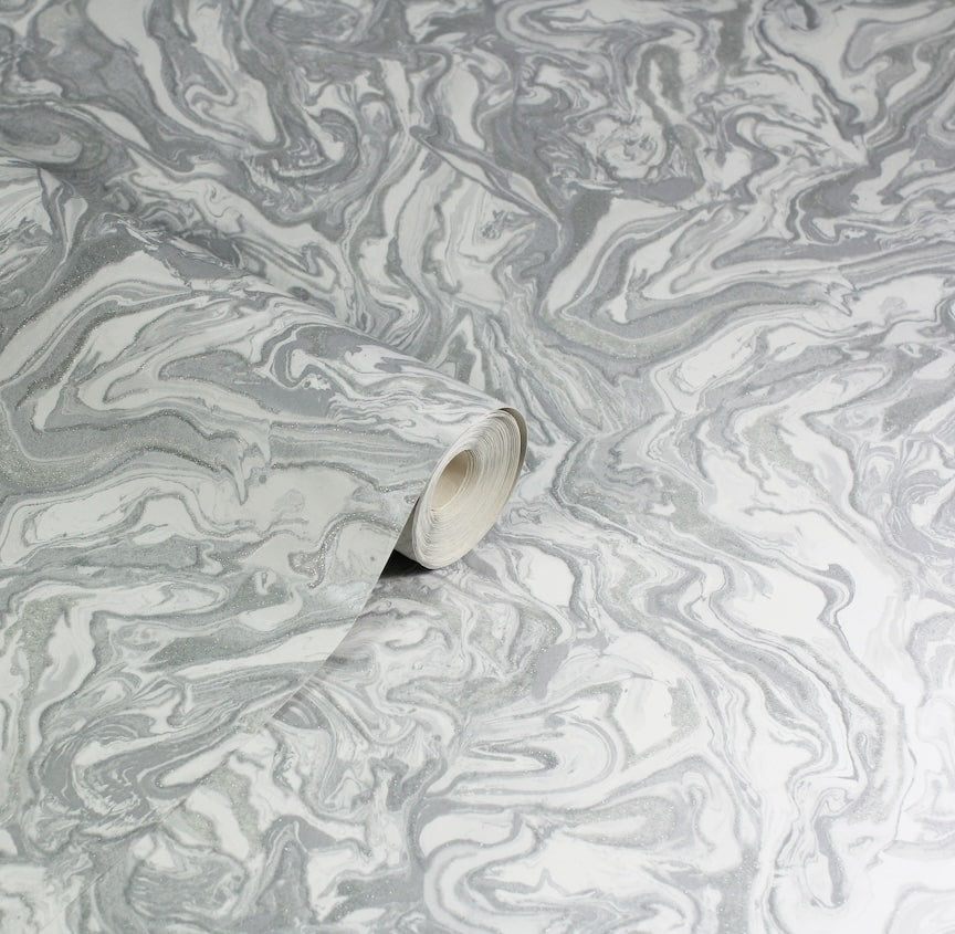 693901 - Arthouse - Arthouse Liquid Marble Grey Wallpaper - Decor Warehouse