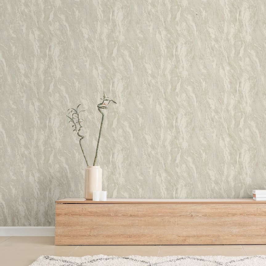 299100 - Arthouse - Arthouse Luxe Texture Pearl Wallpaper - Decor Warehouse