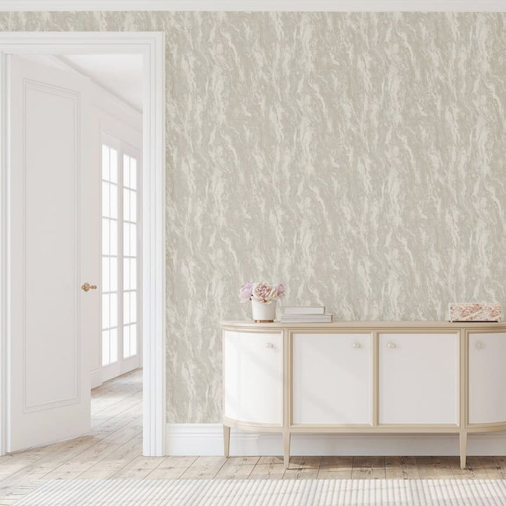 299101 - Arthouse - Arthouse Luxe Texture Soft Silver Wallpaper - Decor Warehouse