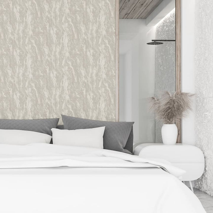 299101 - Arthouse - Arthouse Luxe Texture Soft Silver Wallpaper - Decor Warehouse