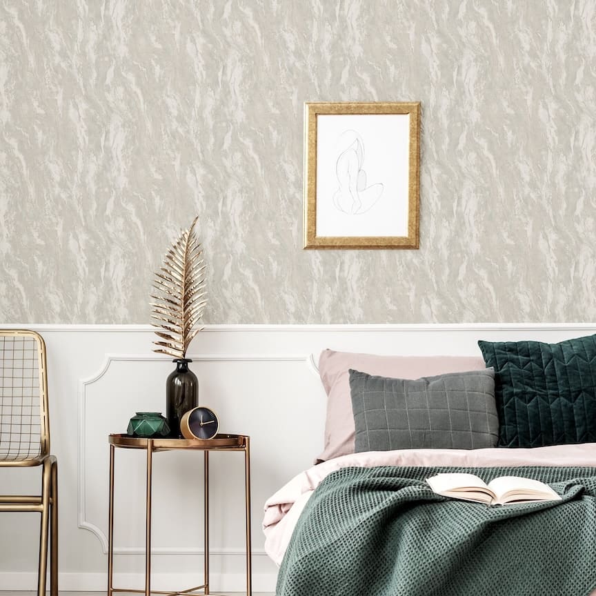 299101 - Arthouse - Arthouse Luxe Texture Soft Silver Wallpaper - Decor Warehouse