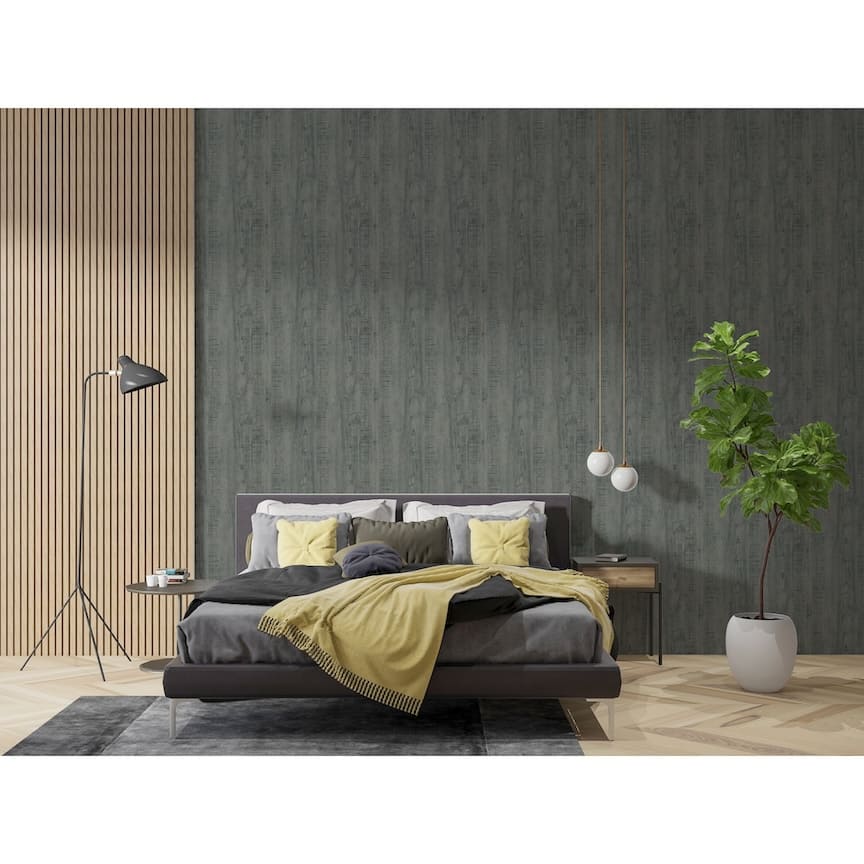 100090AH - Arthouse - Arthouse Luxe Timber Silver Wallpaper - Decor Warehouse