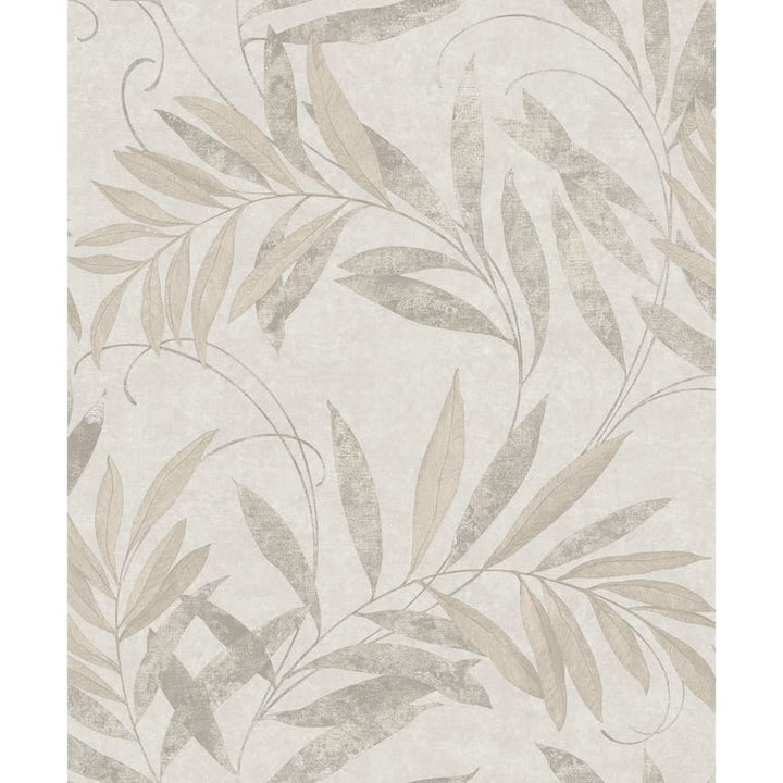 299302 - Arthouse - Arthouse Luxury Leaf Soft Silver Wallpaper - Decor Warehouse